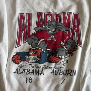 Vintage Alabama vs Auburn Crewneck Sweatshirt 1990 Iron Bowl